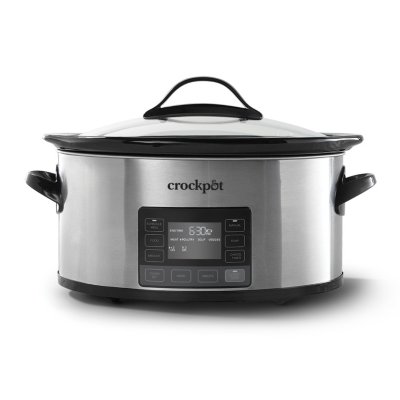 Crock-Pot Smart-Pot 6 Quart Programmable Slow Cooker with Timer, Food  Warmer, Brushed Stainless Steel (SCCPVP600-S)