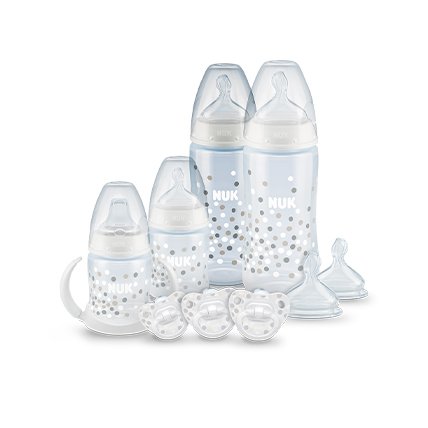 baby bottles and pacifiers set