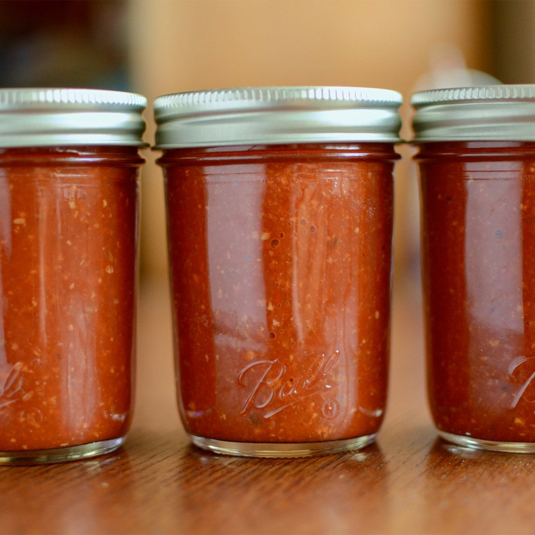 harissa sauce in jars