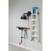 fast track garage rack setup with items hanging from it image number 4