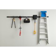 fast track garage rack setup with items hanging from it image number 6