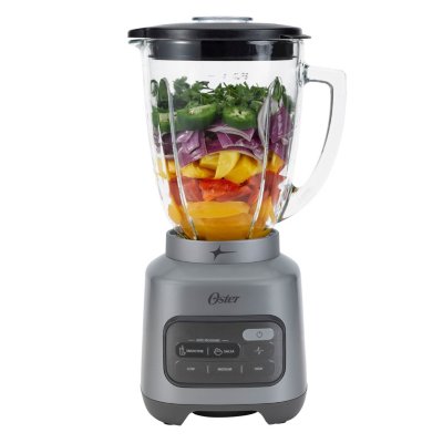 Oster Blender, Pro 1200 with Glass Jar, 24-Ounce Smoothie Cup and Food  Processor Attachment, Brushed Nickel - BLSTMB-CBF-000