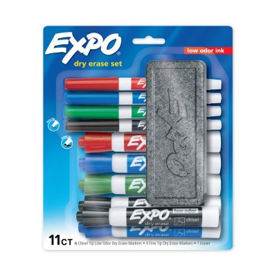 EXPO Dry Erase Markers Set, Mixed Tip
