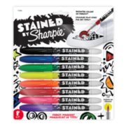 8 pack of stained by sharpie fabric markers image number 1