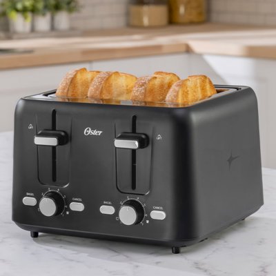 Oster® 4-Slice Toaster with Bagel and Reheat Settings and Extra-Wide Slots