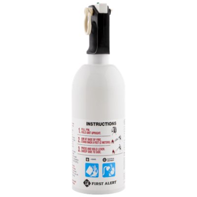 Kitchen Fire Extinguisher UL Rated 5-B:C (White)