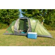 Pitched tent with assorted outdoor camping products image number 3