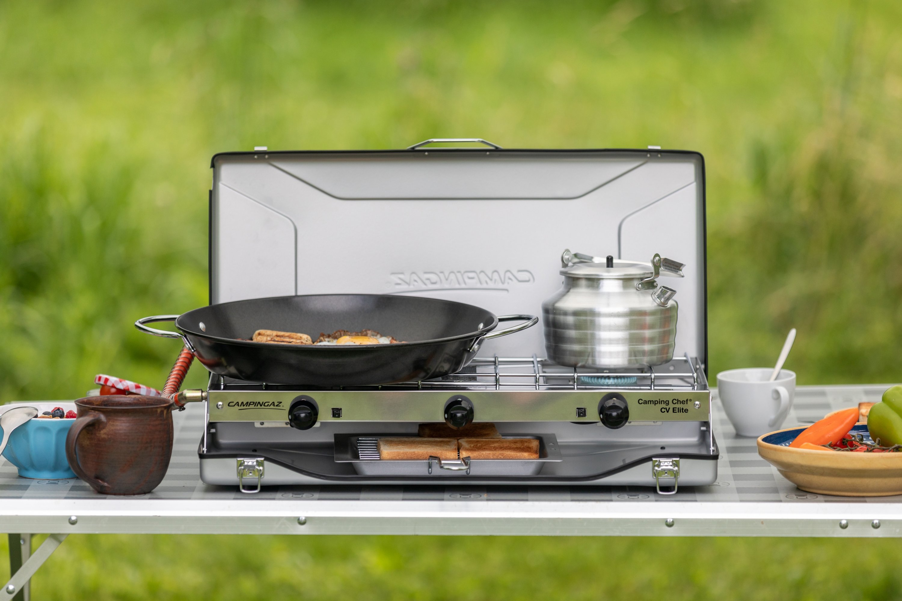 Campingaz Elite Camping Chef Double Burner and Grill / Stove