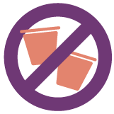 no cups allowed sign icon