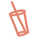 a cup with straw icon