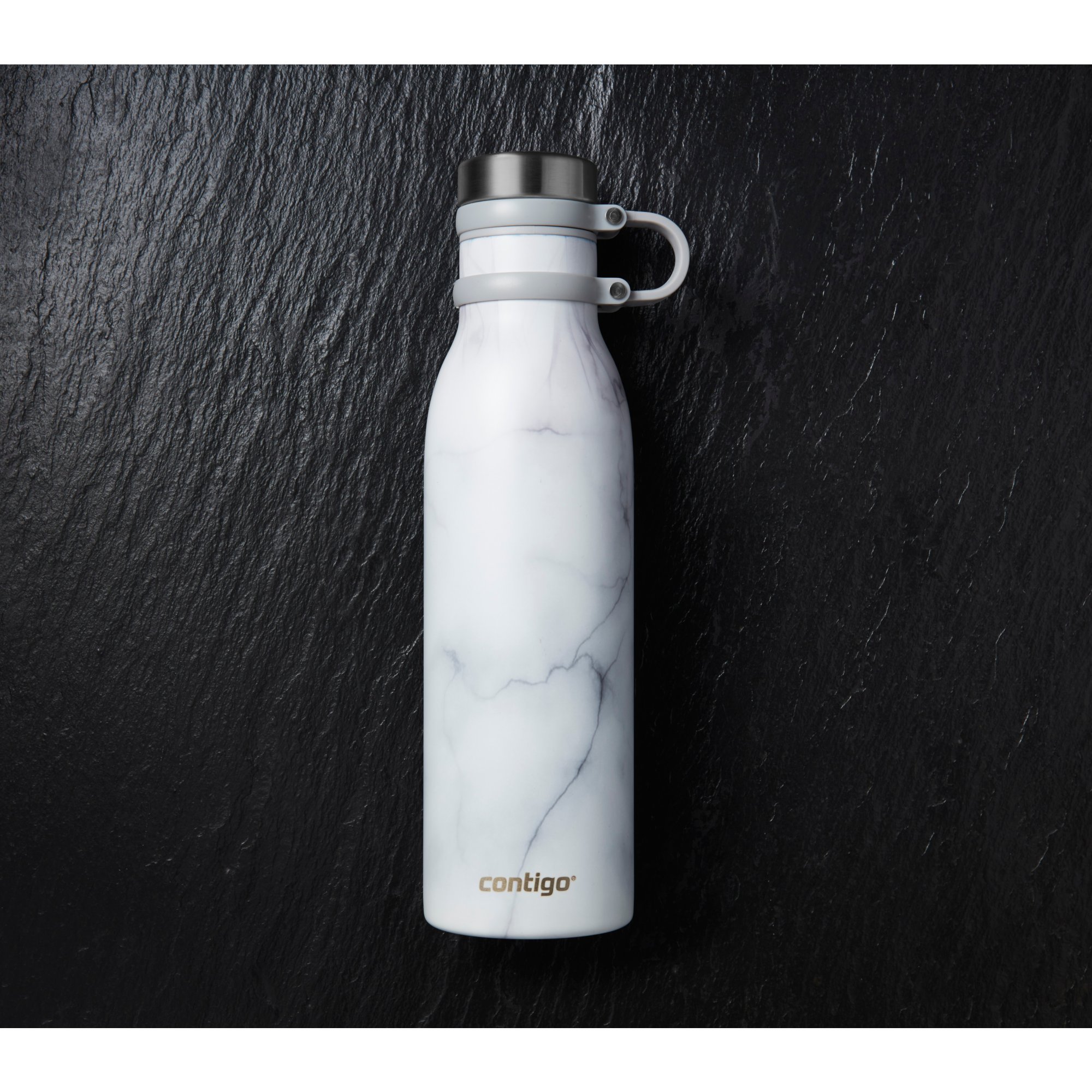 Contigo Couture Thermalock Vacuum Insulated Stainless Steel White Marble Water  Bottle (20 oz)