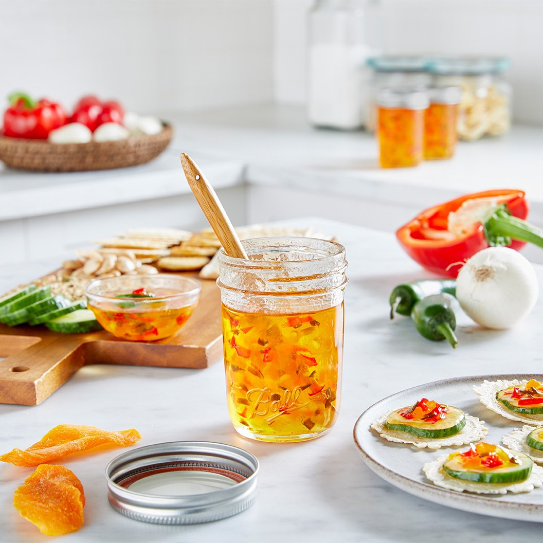 Mango Jalapeno Pepper Jelly Recipe Ball® Mason Jars