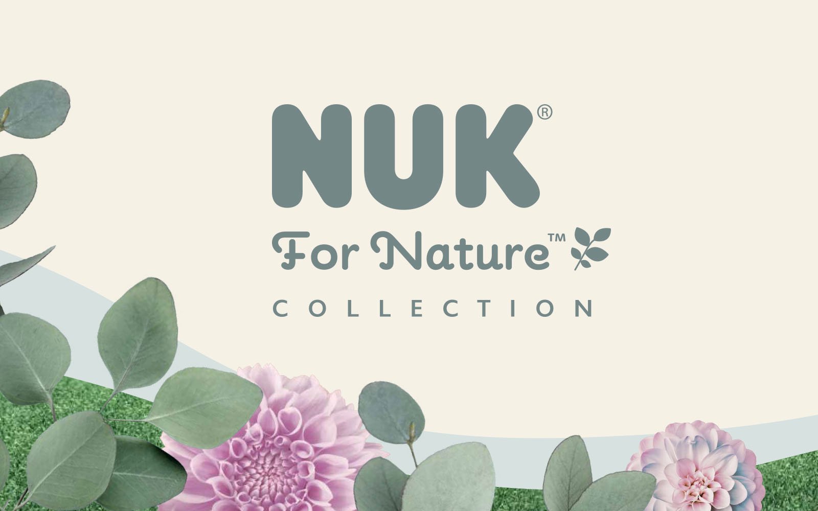 NUK for Nature collection with plants and flowers