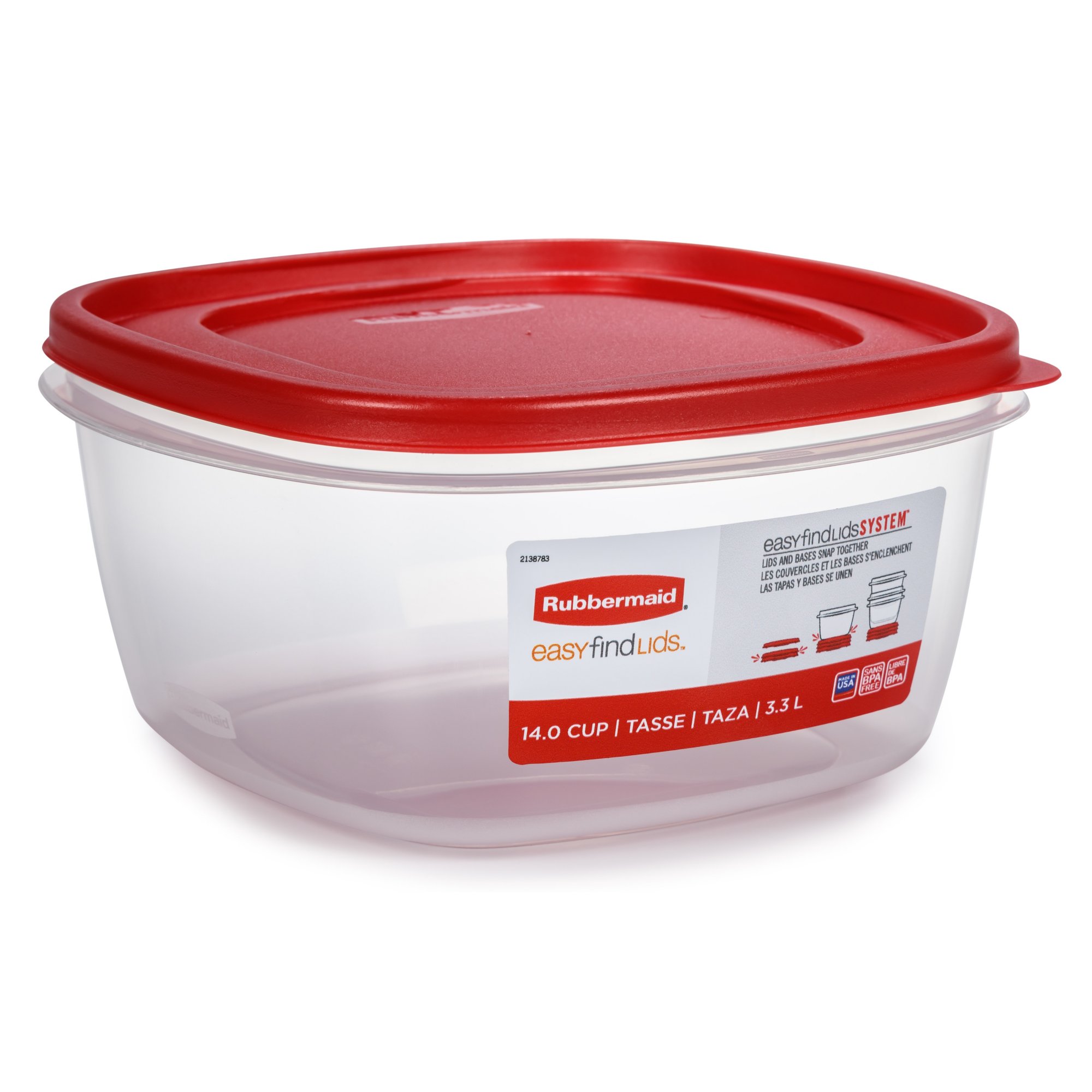Rubbermaid® Easy Find Lids Clear Square Food Storage Container, 1 ct -  Harris Teeter