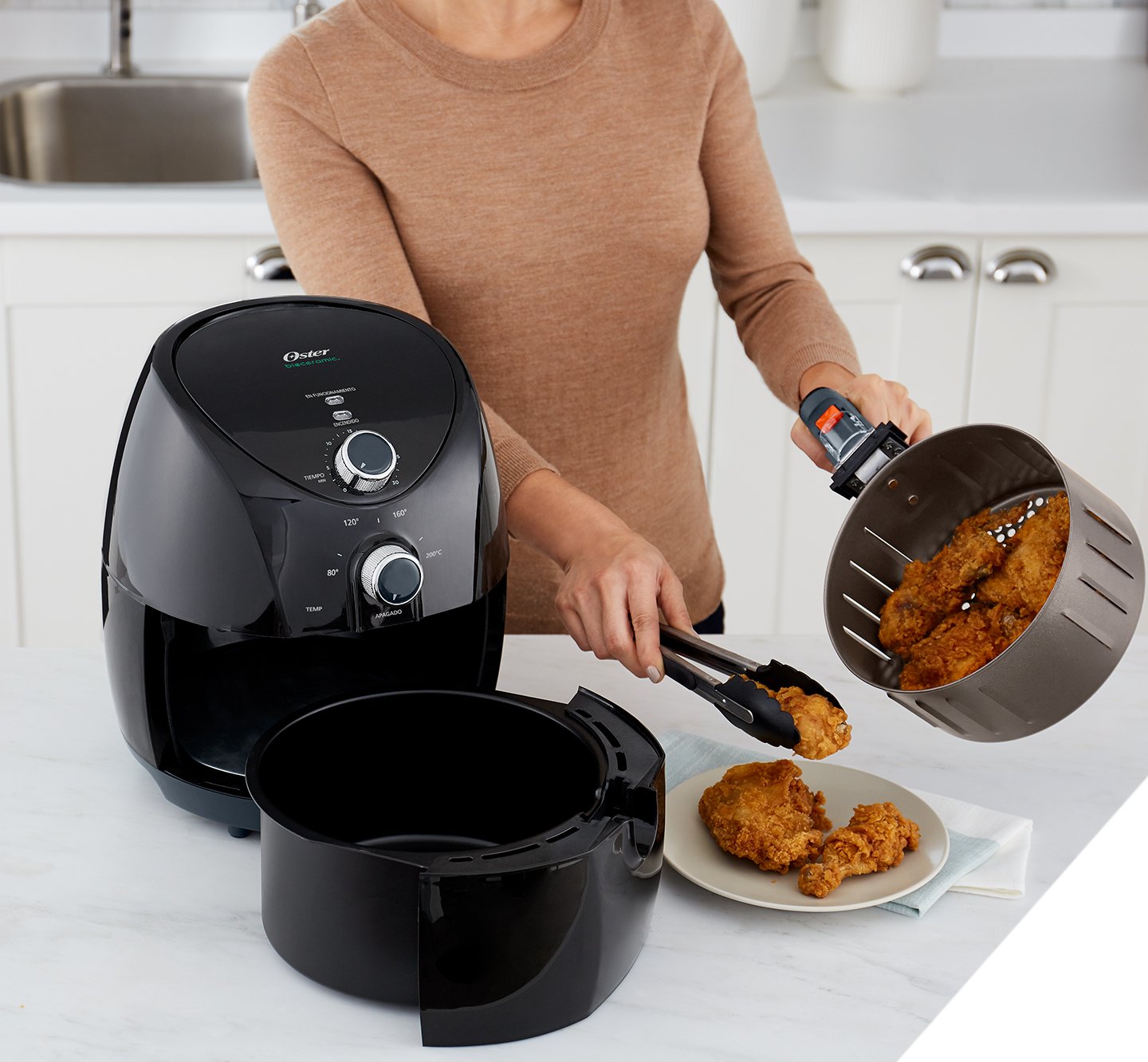 Oster Nonstick XL 5qt Digital Air Fryer with 8 Functions - Black