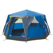 blue tent assembled with door open front view image number 3