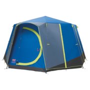 blue octagon tent assembled front view image number 4
