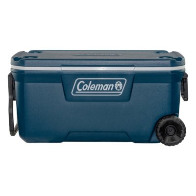 Coleman Xtreme Wheeled 62 Qt 58 Liter Cooler with Rolls Blue 2000037213