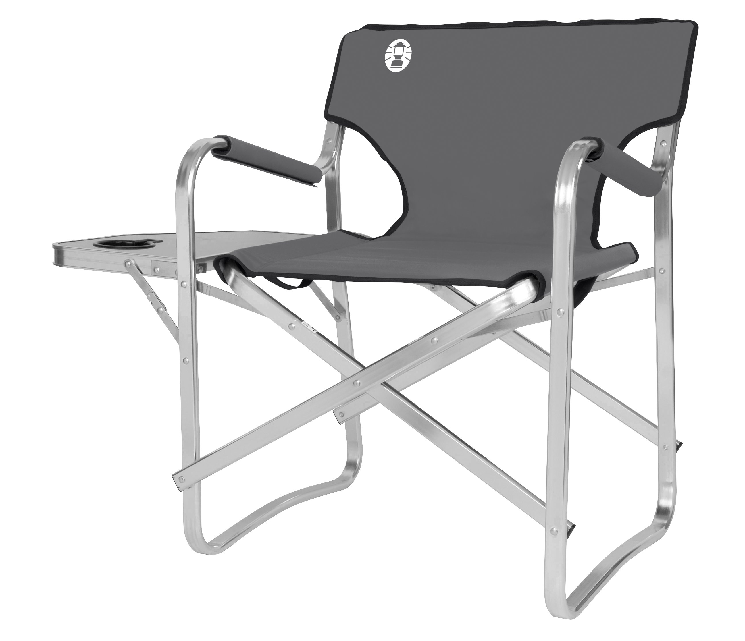 Coleman steel deck best sale chair with side table