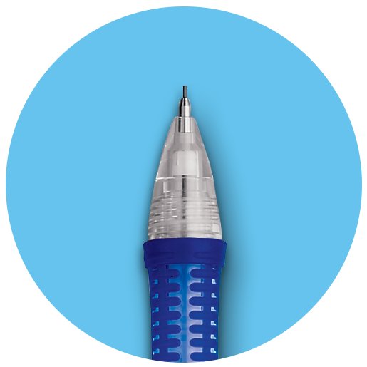 Gel pen with rubber grip tip