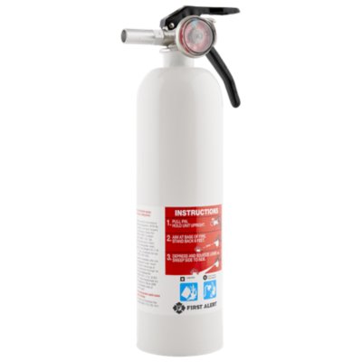 Rechargeable Recreation Fire Extinguisher UL Rated 5-B:C (White)