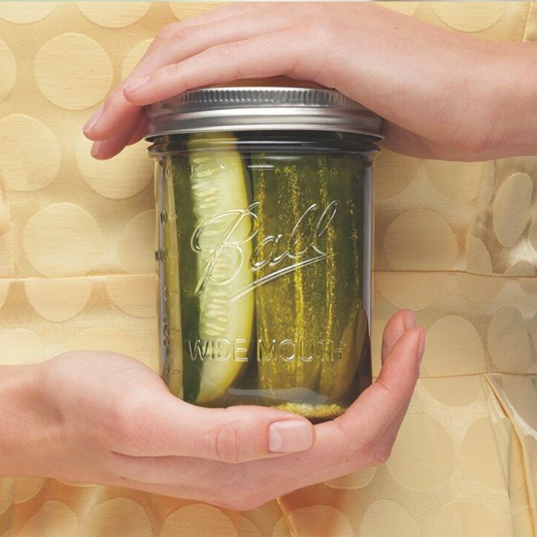 reduced salt dill pickle in jar