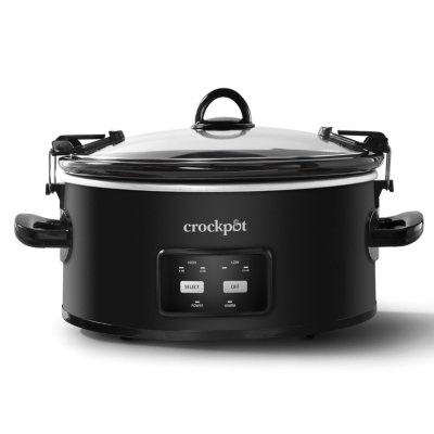 Crock-Pot Small 3.5 Quart Casserole Manual Slow Cooker and Food Warmer,  Charcoal