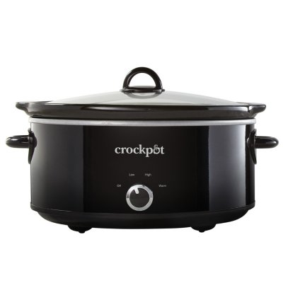 Crock-Pot 3.5-Quart Casserole Crock Manual Slow Cooker Black and
