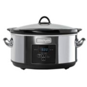 a stainless steel slow cooker with time image number 1