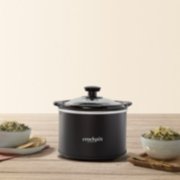 front of slow cooker pot with food on table image number 2