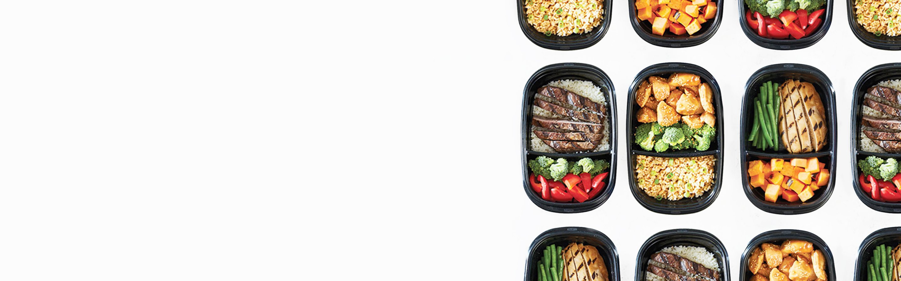 food in meal prep food containers
