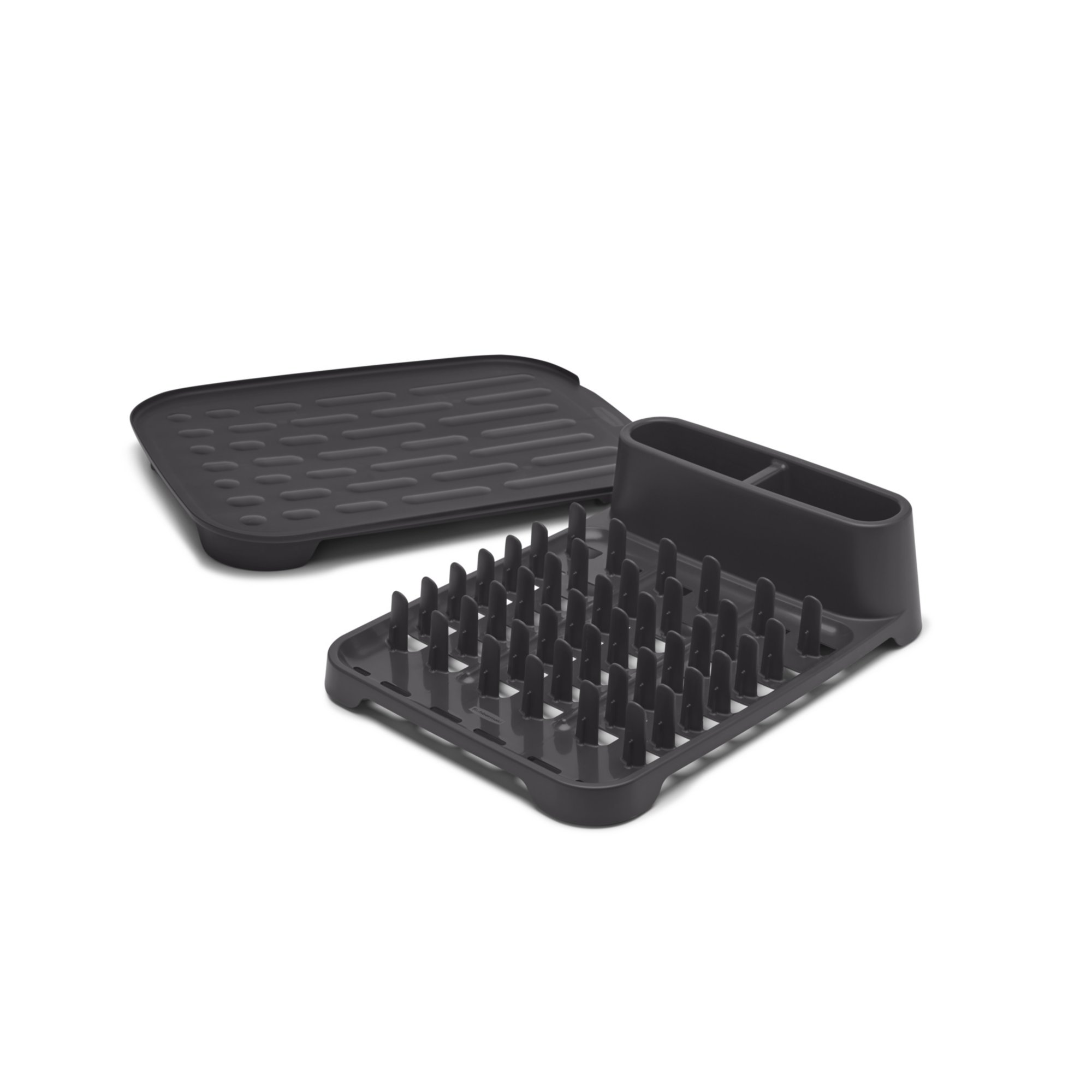 6 pieces Sterilite 2 Piece Sink Set, Black - Dish Drying Racks