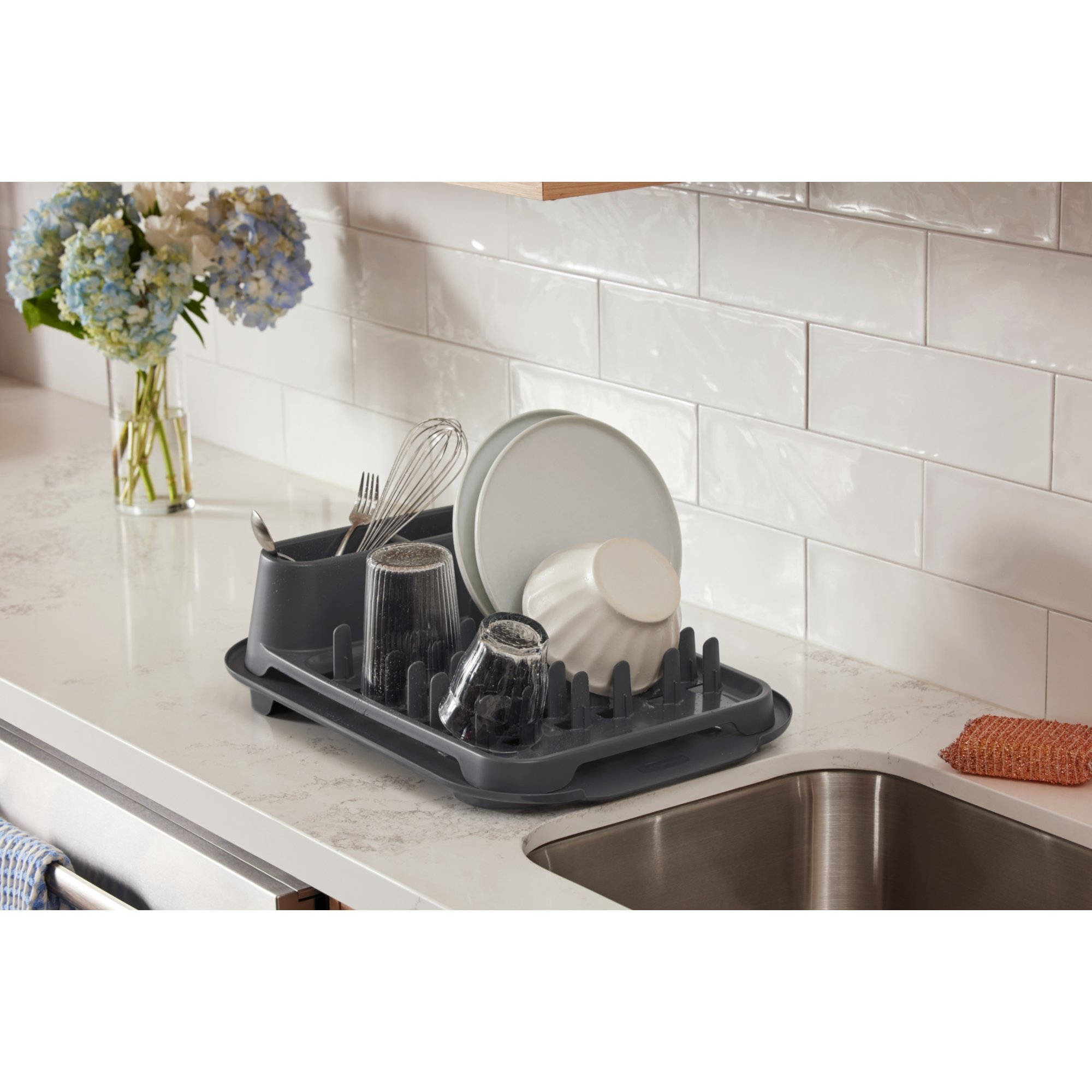 Udry Over-the-Sink Dish Rack w/ Drying Mat