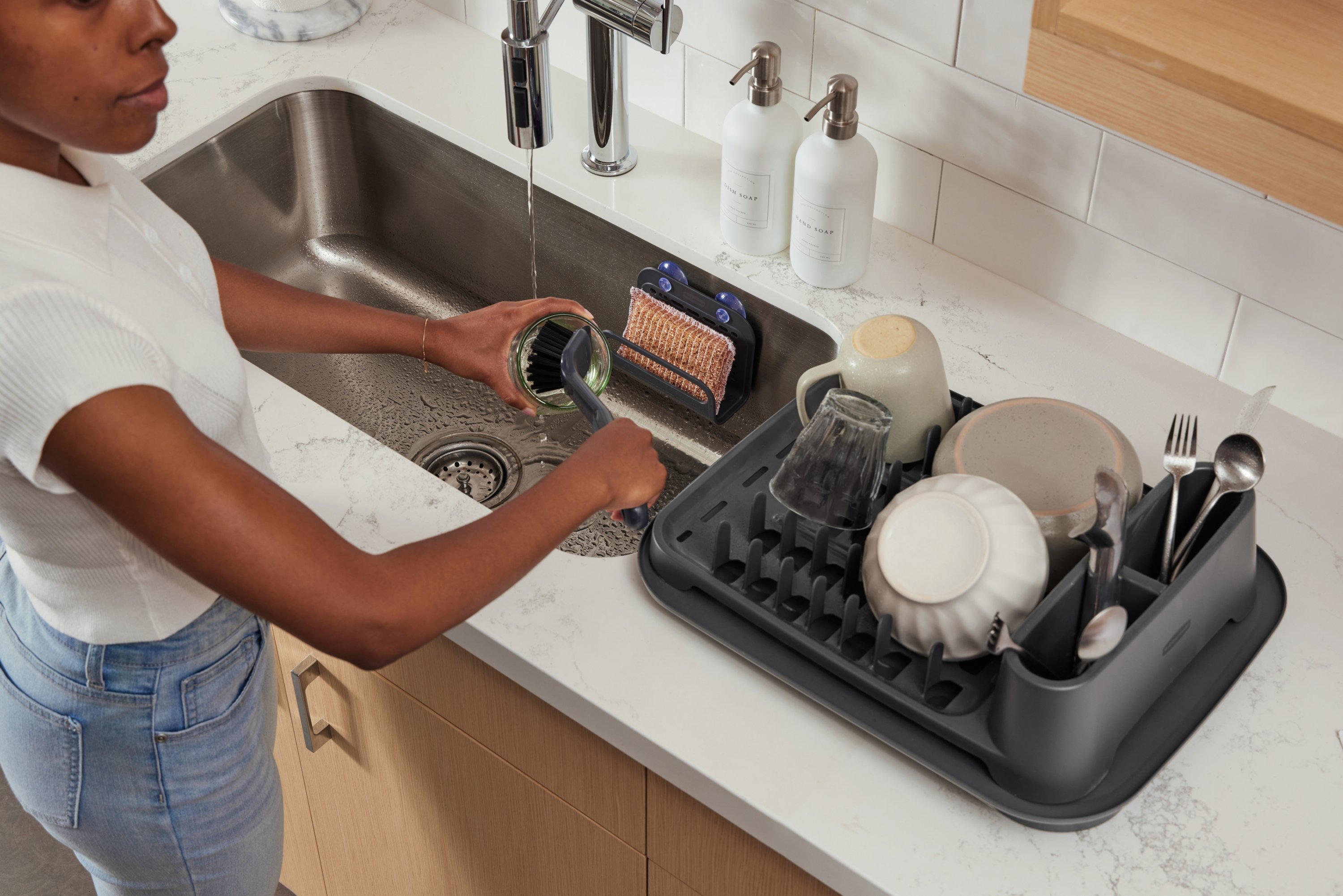 Dish Drying Rack, Sterilite Dish Rack with Self Draining Base