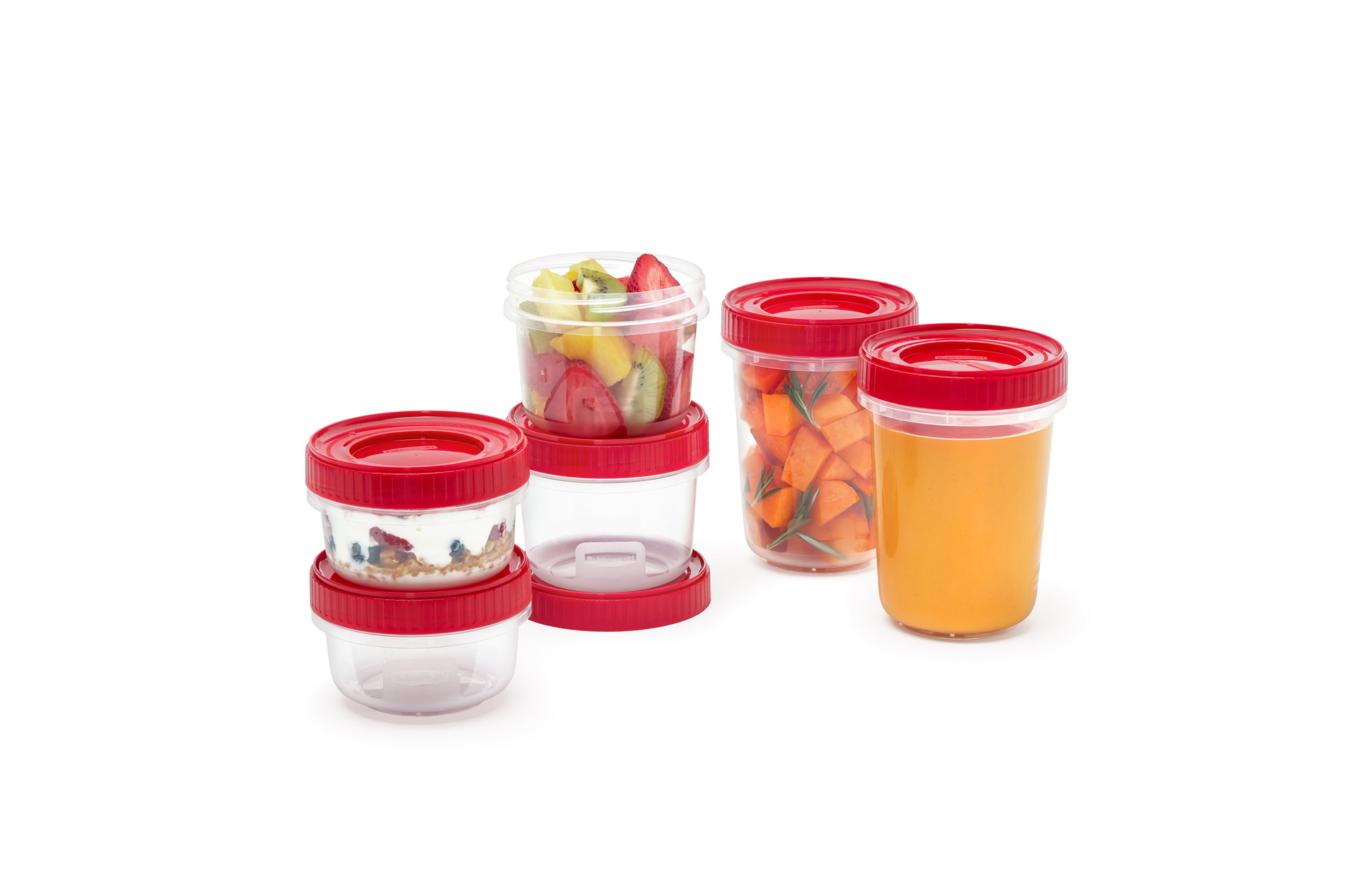 Rubbermaid 7J0000TCHIL Twist and Seal Containers, 2 Cup Capacity