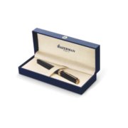 An Exception pen with gold trim in a gift box. image number 3