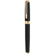 A capped Exception pen with gold trim stood upright. image number 2
