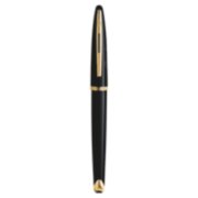 A capped Carene fountain pen with gold trim stood upright. image number 2