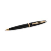 A Carene ballpoint pen with gold trim laid on its side. image number 2