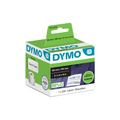 DYMO® LabelWriter frakt/namnetiketter 54 x 101 mm, vita, 1 x 220 st