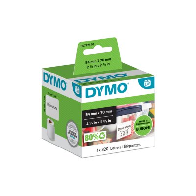 DYMO® LabelWriter universaletiketter 54 x 70 mm, vita, 1 x 320 st