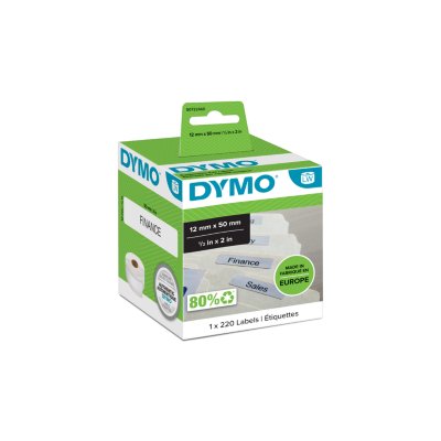 DYMO® LabelWriter universaletiketter 12 x 50 mm, vita, 1 x 220 st