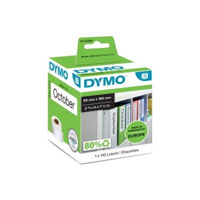 Dymo 1868709 Noir sur Blanc - 75 étiquettes - 38 x 102 mm - ORIGINAL