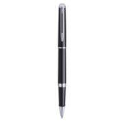 A Hemisphere rollerball pen with chrome trim stood upright with pen tip pointing down. image number 1
