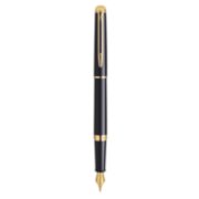 An upright Hemisphere fountain pen with gold trim. image number 1