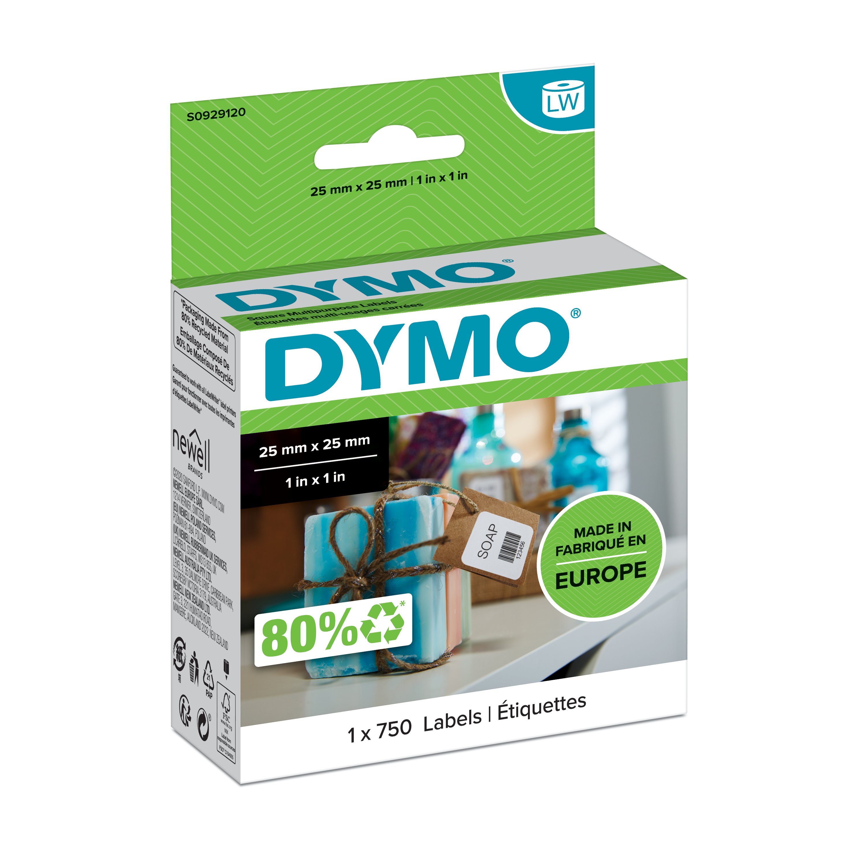 Kingsale4u 30332 1x1" Direct Thermal Labels - 750 Small Multi-Purpose Labels For Dymo LabelWriter