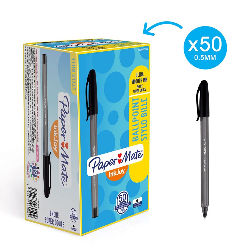 Stylos à bille rétractable InkJoy™ 100 Paquet de 8 pastel