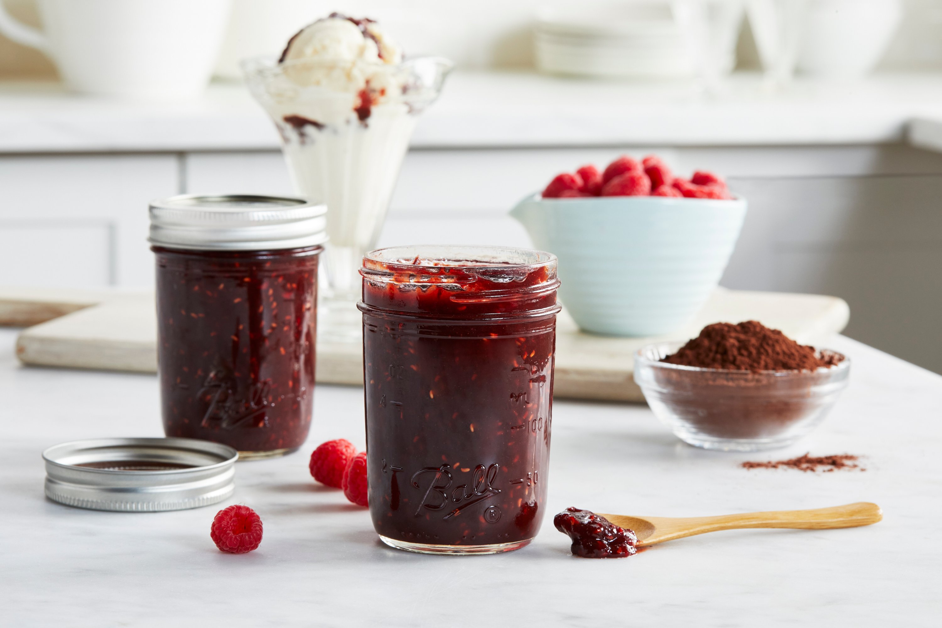 jam served out of mason jars