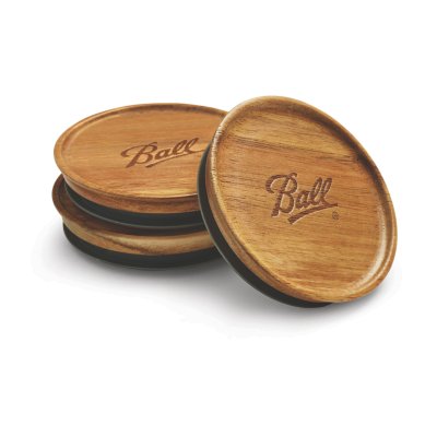 Wide Mouth Wooden Storage Lids, 3-Pack