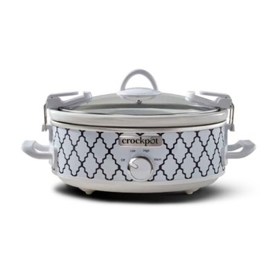 Crock-Pot Small 3 Quart Round Manual Slow Cooker, Stainless Steel and Black  (SCR300-SS)